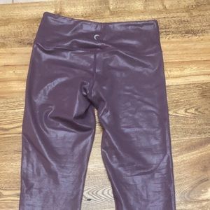 Zyia Plum Metallic leggings size 4